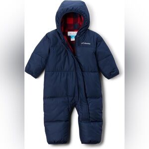 Columbia Unisex Baby Snuggly Bunny Down Bunting 12-18M Blue Buffalo Plaid Snow
